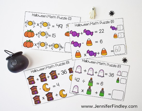 FREE Math Puzzles for the Entire Year! Challenge and engage your students with these engaging holiday and seasonal themed math puzzles! These would be perfect for math warmups or math centers.