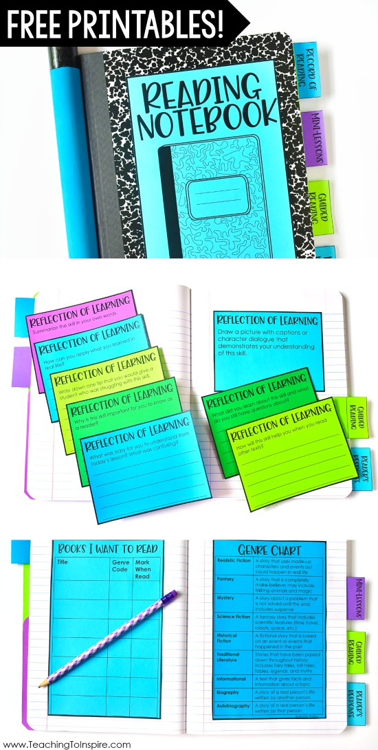Reading notebooks in 4th and 5th grade help organize independent reading, reading skills, and more! Read about our reading notebooks and grab free printables to help set yours up.
