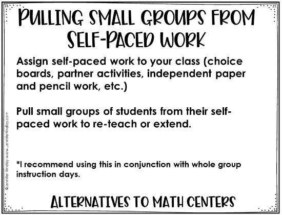 Sometimes math centers may not work for your students. This post will share two alternatives to teaching whole group math that are not math centers.