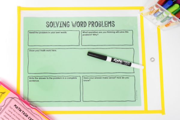 Analyze word problems with these free word problem mats.