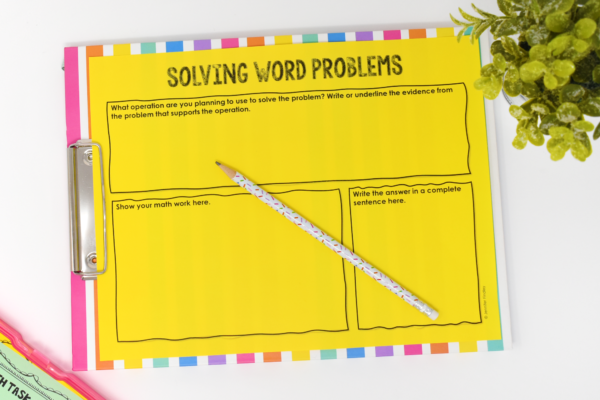 Practice solving word problems with these free word problem organizers.