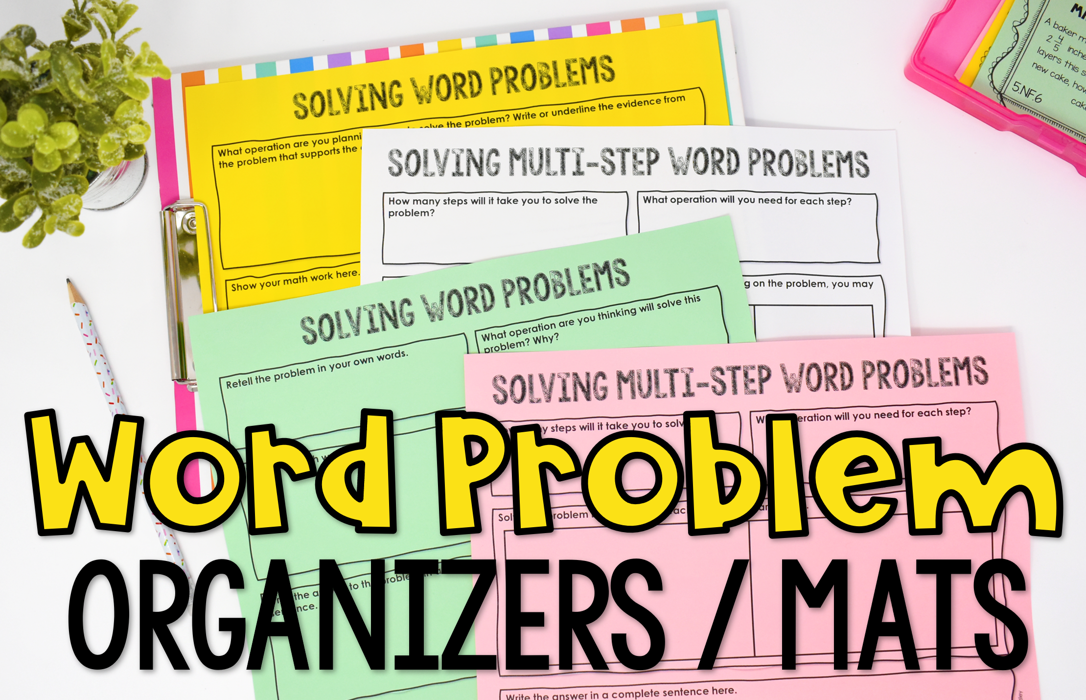 Strategies for Solving Word Problems - Math - The Teacher Next Door