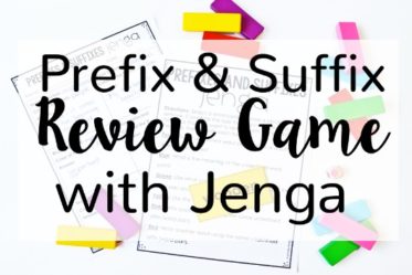 Review affixes with this prefix and suffix review game with Jenga blocks! Get all the details and free printables to engage your students in this fun review of prefixes and suffixes!