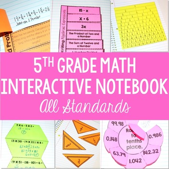 5th Grade Math Interactive Notebook Template