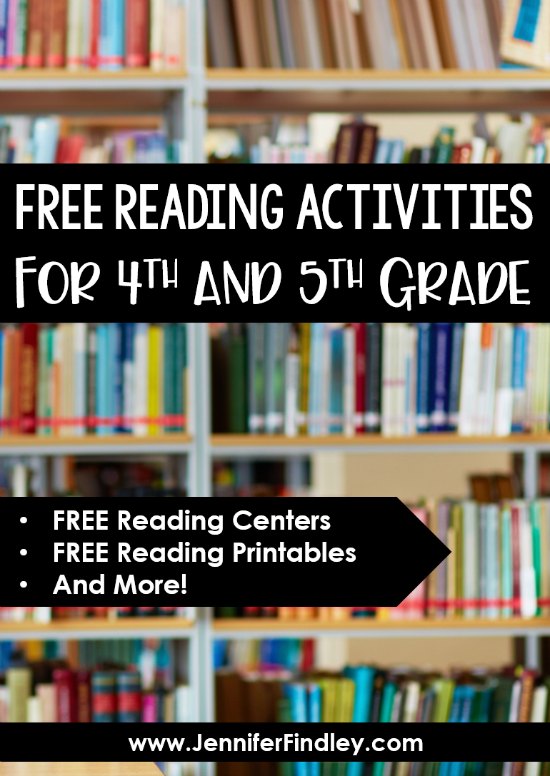 FREE reading activities for 4th and 5th grade! Need reading resources to supplement your reading instruction? Click through to get several FREE 4th and 5th grade reading activities and centers.