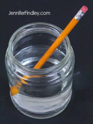 Light refraction activity with pencils! Read more about this easy to prep and execute science activity and grab a free reading activity to use with it.
