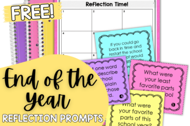 Use these writing prompts for your 4th and 5th grade students at the end of the year to reflect on the school year.