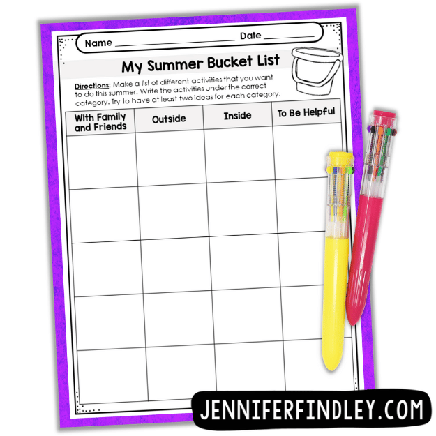 Having students create summer bucket lists is a fun end of the year activity. Grab this free printable and more on this post.