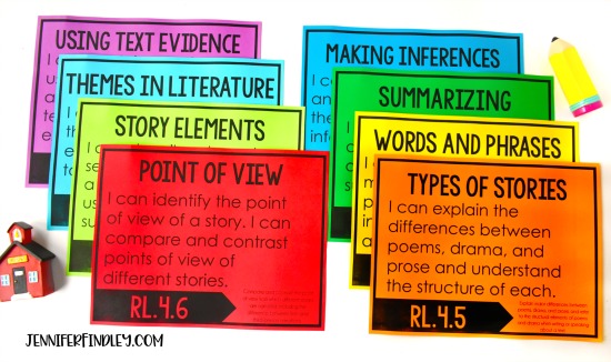 FREE 4th Grade Literacy I Can Statements! Download free I Can Statements and read ideas for how to use these in your classroom.