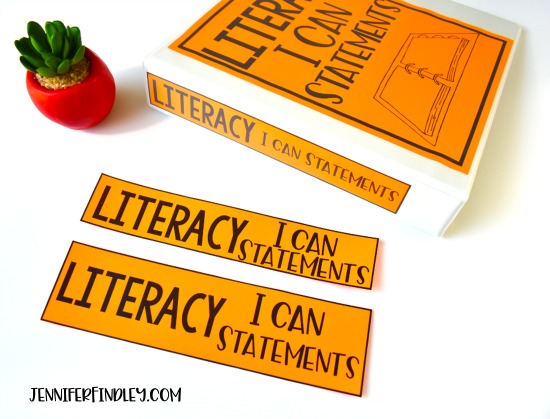 FREE Literacy I Can Statements! Download free I Can Statements and read ideas for how to use these in your classroom.