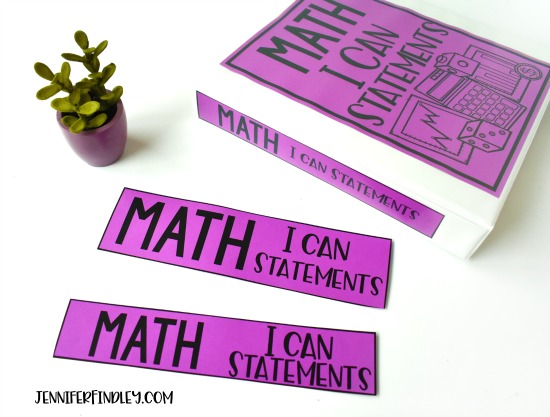 FREE Math I Can Statements! Download free I Can Statements for math and read ideas for how to use these in your classroom.