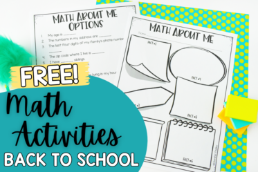 Free back-to-school math activities for 4th and 5th grade! Engage your students while learning about their math interests and skills with these free back to school math activities.