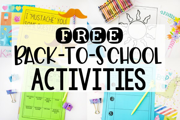 Free Back to School Activities for Grades 3-5