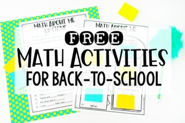 Free back-to-school math activities for 4th and 5th grade! Engage your students while learning about their math interests and skills with these free back to school math activities.