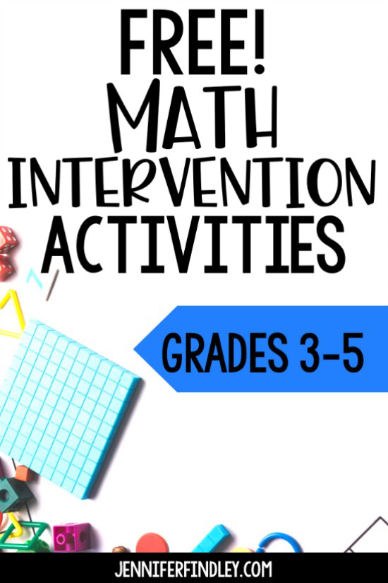 Free Math Intervention Activities For Grades 3-5