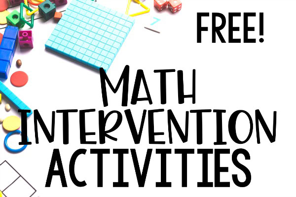 Free Math Intervention Activities for Grades 3-5