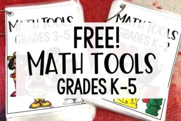 Free math tools for grades K-5! Using math tools is a great strategy for supporting students while also promoting independence. Read more and grab free printables to make your own math tools on this post.