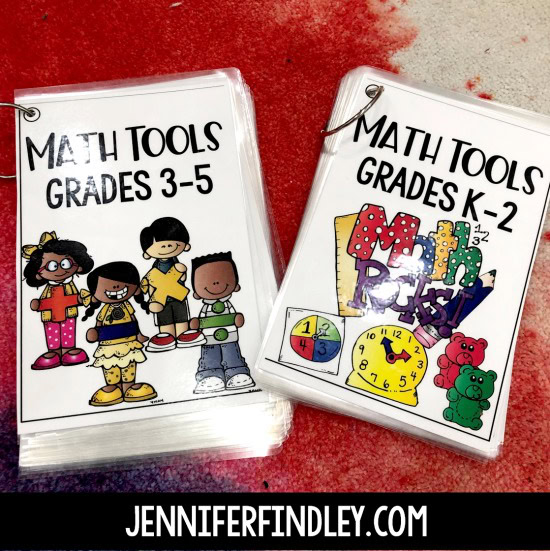 Free math tools for grades K-5! Using math tools is a great strategy for supporting students while also promoting independence. Read more and grab free printables to make your own math tools on this post.