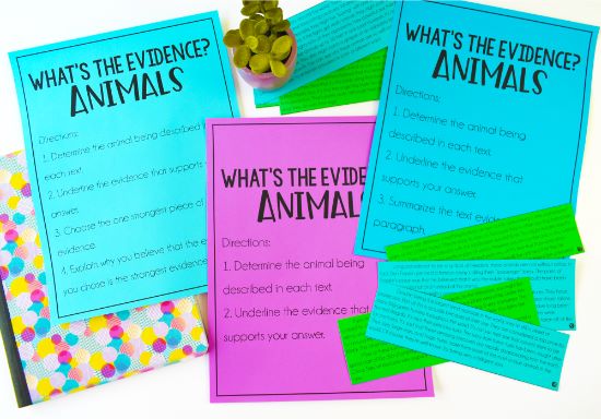 Text Evidence Activities and Strategies - Tips for Teaching Students to