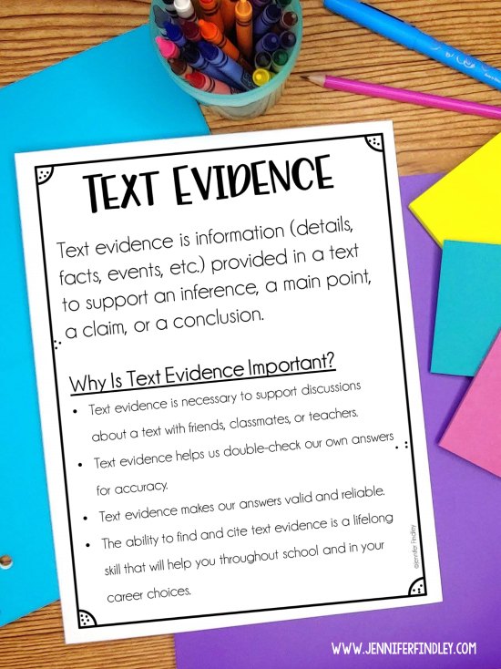 definition of cite textual evidence