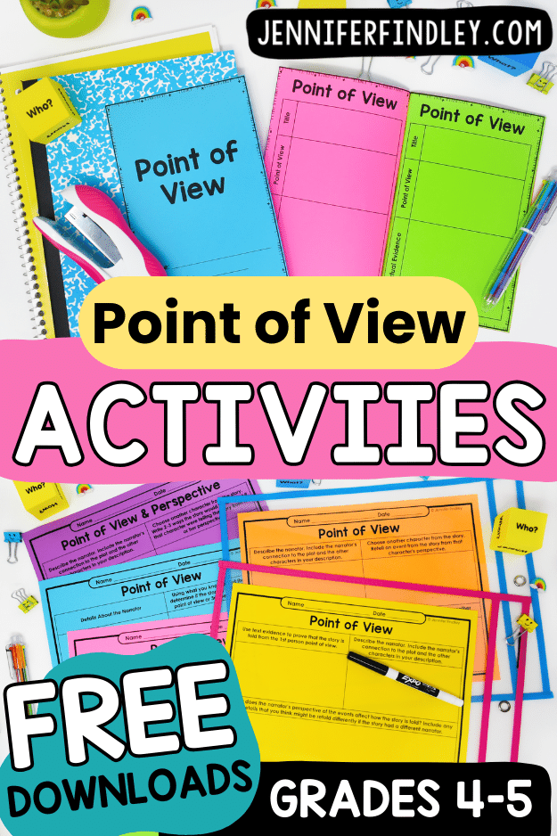 Free point of view activities and resources! Grab a few new activities for practicing and teaching point of view to add to your teaching toolbox.