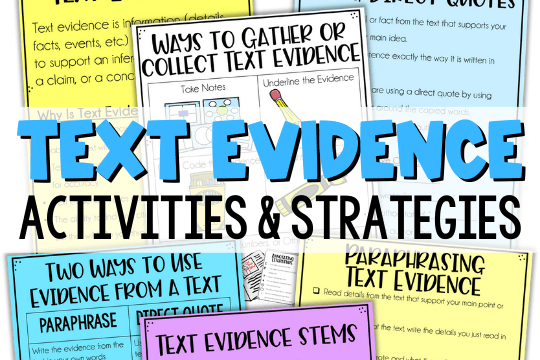 text structure textual evidence definition