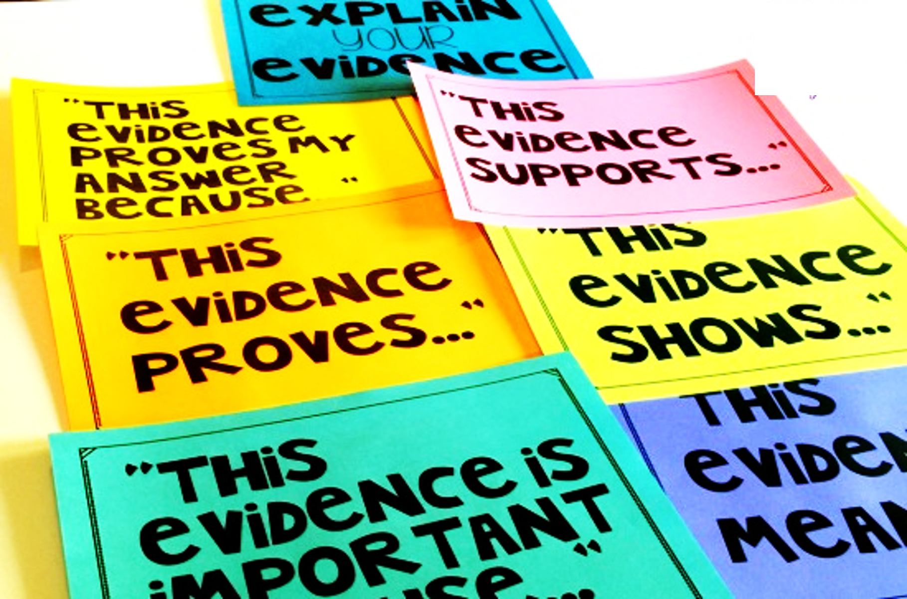 Help your students explain text evidence using these simple (and free) sentence stem posters!