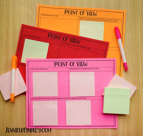 FREE point of view graphic organizers! Grab more point of view resources and printables on this post!