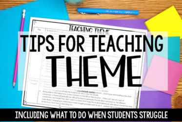 Teaching theme can be tricky. This post dives deep into theme, including what should be taught before, the skills needed for rigor, and what to do when students struggle understanding theme.