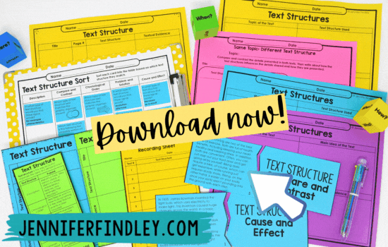 Click here to access the free text structure activities!