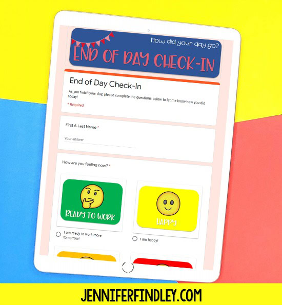 Need a way to check in with your students while you are doing distance learning? Grab these FREE daily Check-In Google Forms!