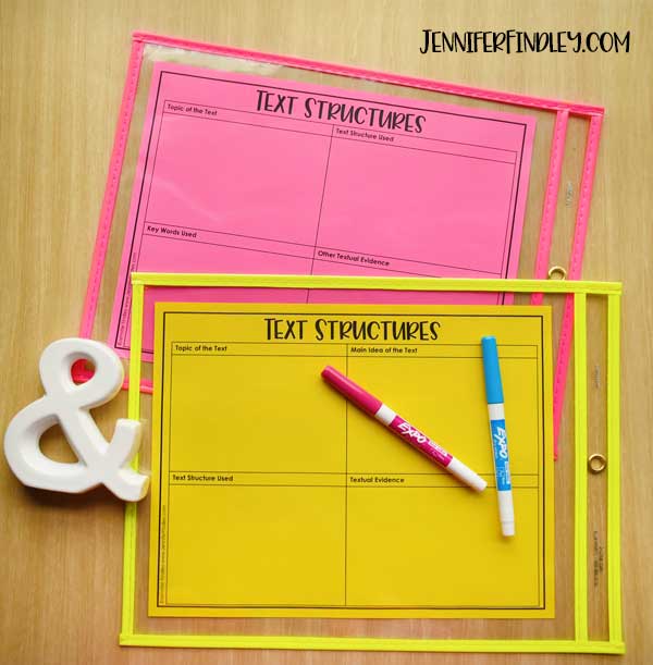 FREE text structures activities! Identifying and understanding text structures is such an important reading skill for students. Grab several free text structure resources to help you teach it on this post.