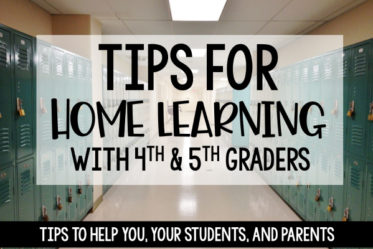 Are you struggling to plan for distance learning? We are all in this together! Read this post for my best tips for home learning with your students. Some of the remote learning tips apply to digital learning but many are applicable with printable work as well.