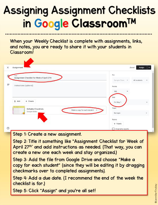 assignment ideas for google classroom