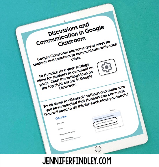 Free guide to help you learn some of the features in Google Classroom to help you communicate with your students virtually!
