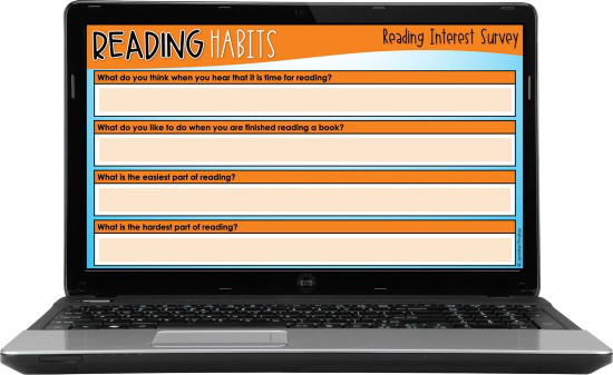 Use these FREE digital reading surveys to help you get to know your students as readers!