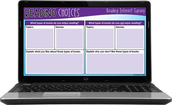 Teaching digitally and need a way to learn more about your readers? Grab FREE digital reading interest surveys to help!