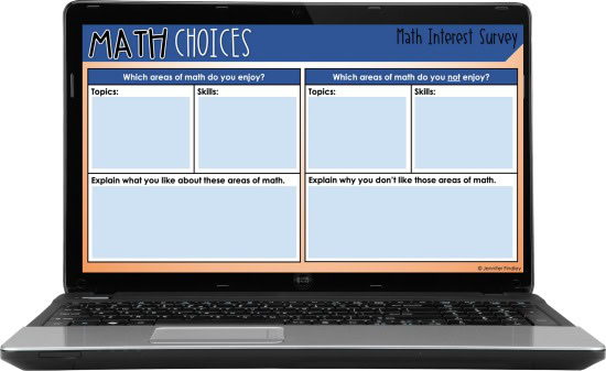 Use these FREE digital math surveys to help you get to know your students and how they feel about and view math.