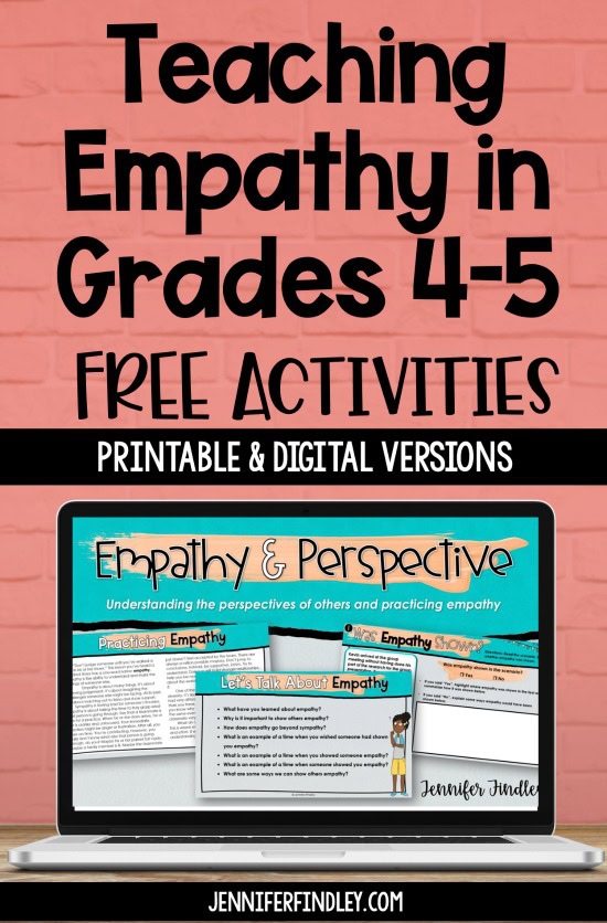 Are your students lacking empathy? Use these free teaching empathy activities and resources to introduce and teach the skill of empathy to your students!