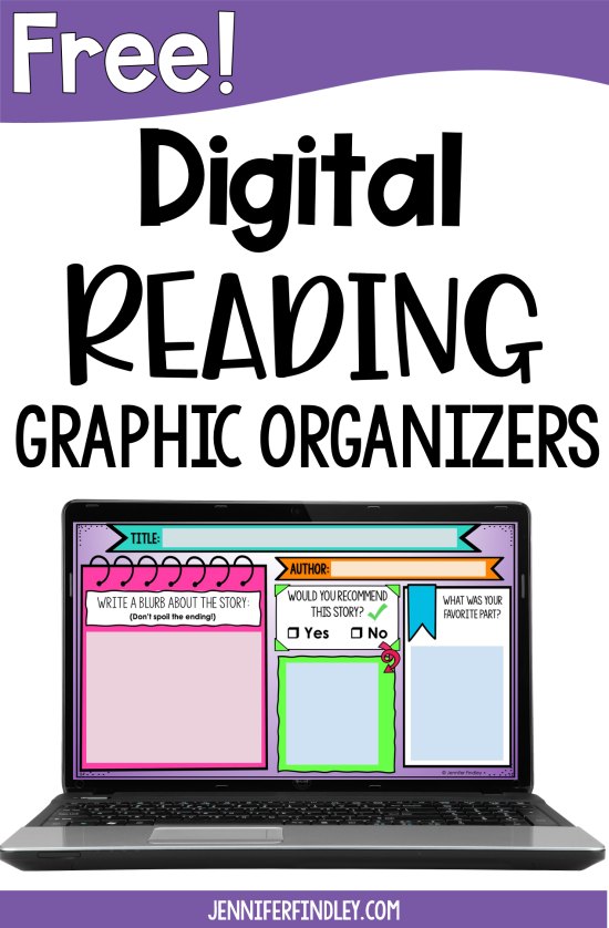 Teaching reading online and need some digital reading resources? This post shares FREE digital graphic organizers for reading.