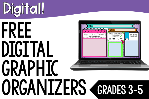 Teaching reading online and need some digital reading resources? This post shares FREE digital graphic organizers for reading.