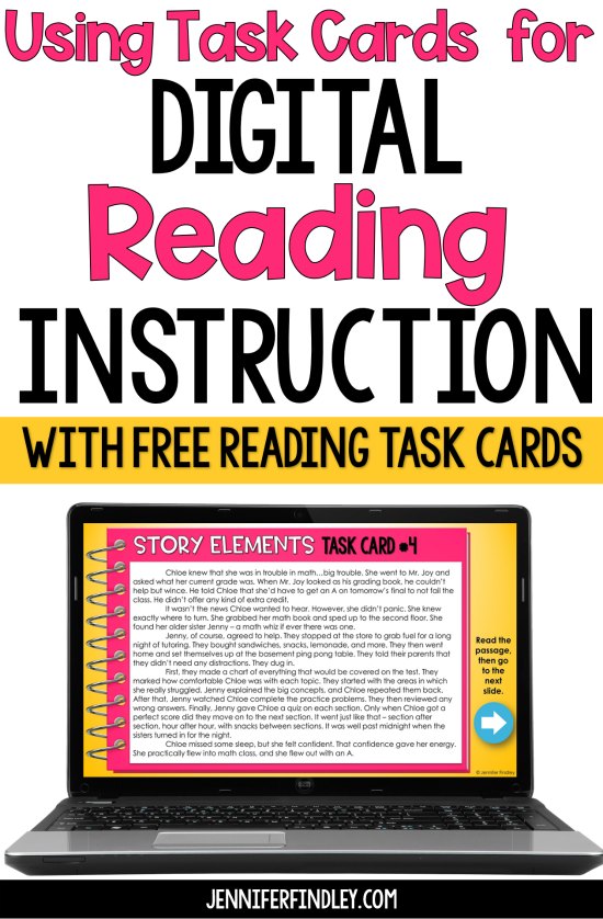 Want to use digital task cards for your online reading instruction? This post shares several ways to use task cards for virtual reading instruction, including synchronous and asynchronous digital reading instruction.