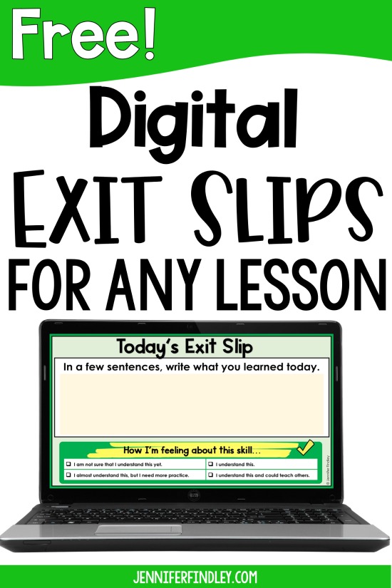 Free digital exit slips to use with any lesson! Use these digital exit tickets to see what your students have learned and allow them to self-reflect.
