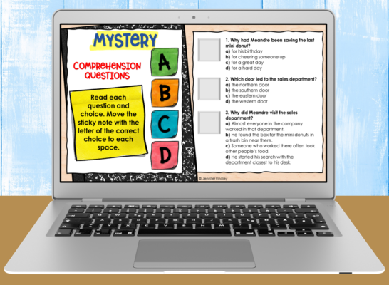 Download these free reading digital activities with comprehension questions.