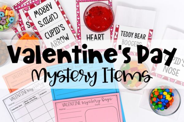 This Valentine's Day mystery bag activity is a great Valentine's Day party activity or behavior incentive for your students. Read more about how to set this up in your classroom and grab some free writing printables on this post.
