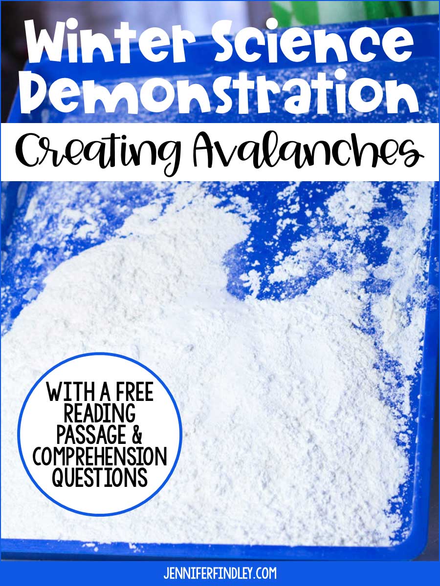 This creating avalanches demonstration is a perfect winter science activity. Get all the details including a free reading passage on this post.