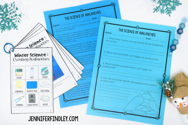 This creating avalanches demonstration is a perfect winter science activity. Get all the details including a free reading passage on this post.