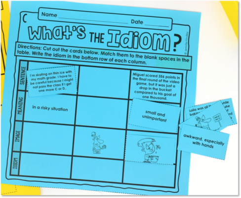 Printable idiom activity can be downloaded now!