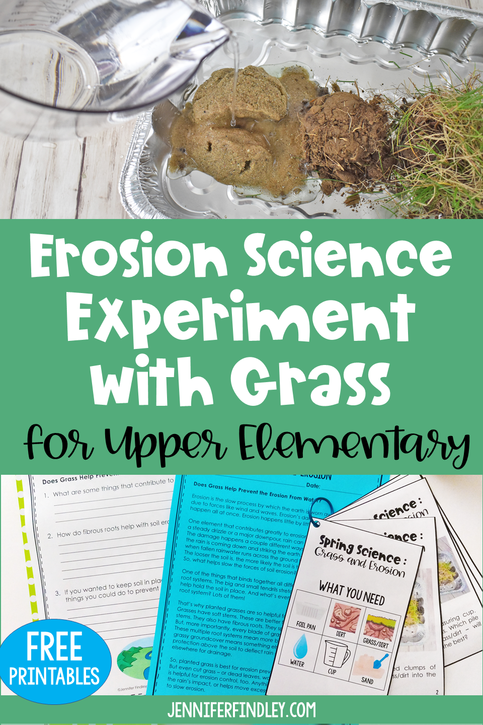 If you're looking for a way to give students a firsthand look at erosion, this is a great experiment to do so. In this science experiment, students will answer the question Does Grass Help Prevent the Erosion From Water?