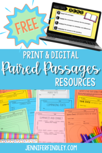 Paired passages can be taught authentically during your reading instruction all year. Grab some free resources to help on this post!